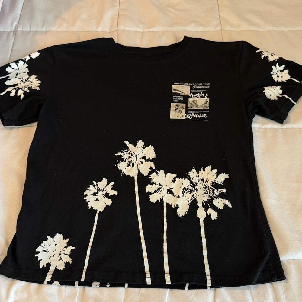 Kids' Black Palm Tree T-Shirt
